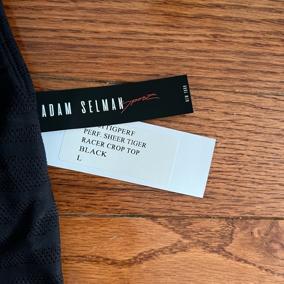 NWT Adam Selman Sport Racer Crop Top in Black Tiger - Picture 4 of 6